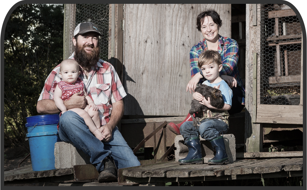 Tank Jackson of Holy City Hogs and his family.